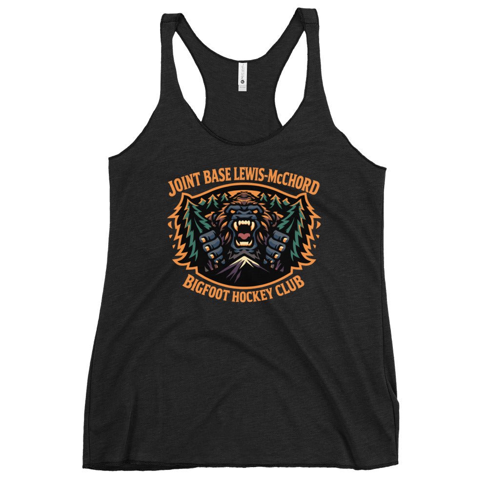 Performance | Thin Racerback Tank Top | JBLM Bigfoot Hockey Team | Mascot Logo