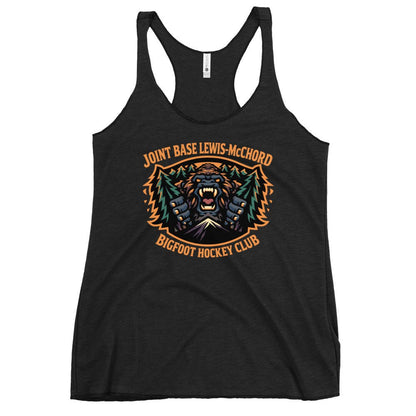 Performance | Thin Racerback Tank Top | JBLM Bigfoot Hockey Team | Mascot Logo