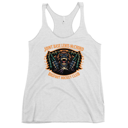 Performance | Thin Racerback Tank Top | JBLM Bigfoot Hockey Team | Mascot Logo