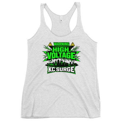 Performance | Thin Racerback Tank Top | Kansas City Surge | High Voltage Logo