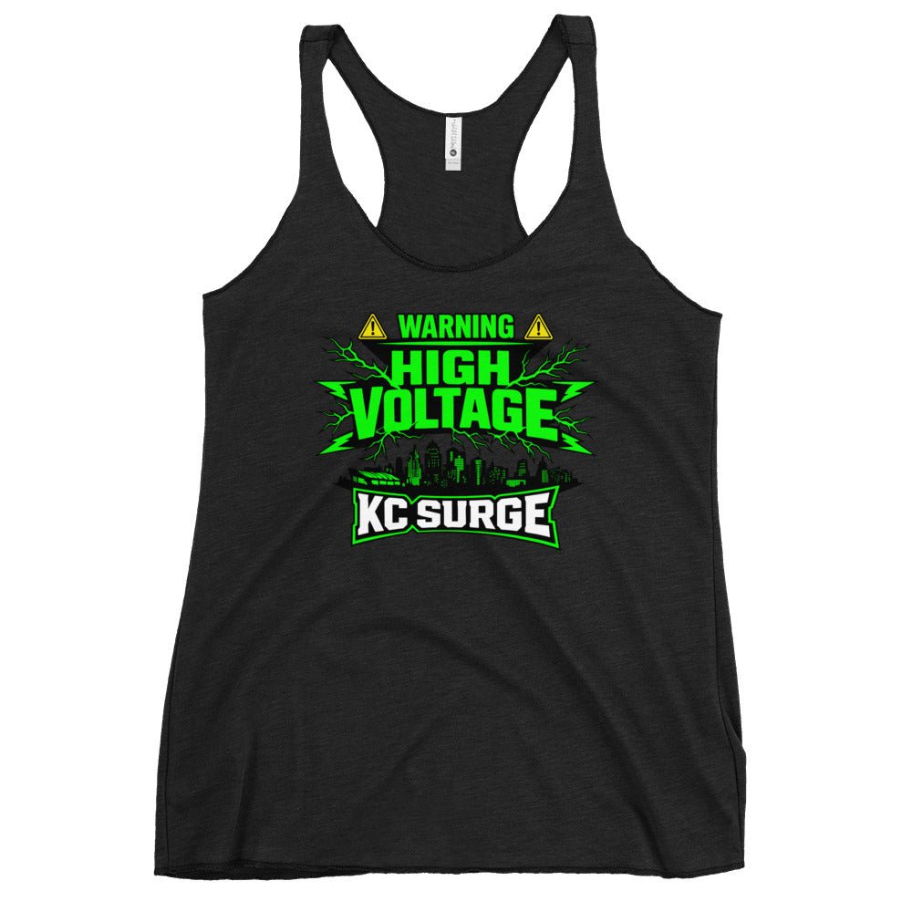 Performance | Thin Racerback Tank Top | Kansas City Surge | High Voltage Logo