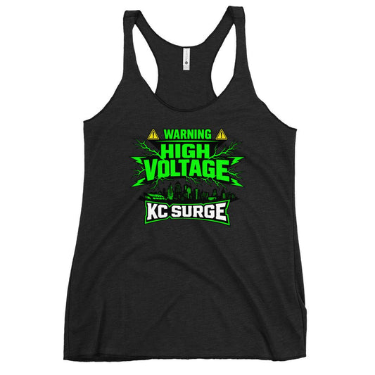Performance | Thin Racerback Tank Top | Kansas City Surge | High Voltage Logo