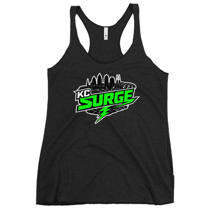 Performance | Thin Racerback Tank Top | Kansas City Surge | Neon Skyline Logo