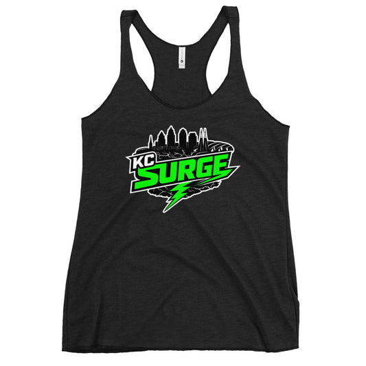 Performance | Thin Racerback Tank Top | Kansas City Surge | Neon Skyline Logo