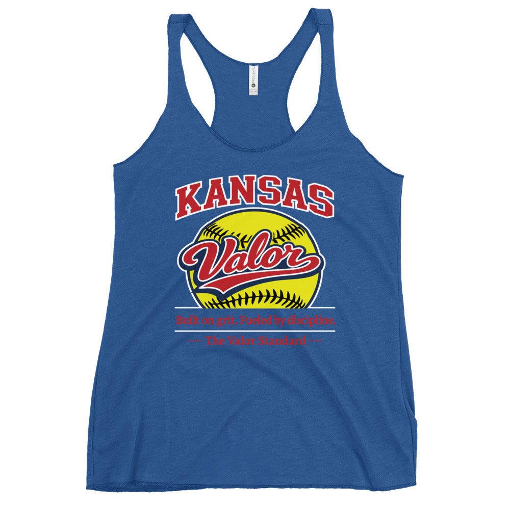 Performance | Thin Racerback Tank Top | Kansas Valor Fan Gear | The Standard Logo
