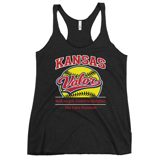 Performance | Thin Racerback Tank Top | Kansas Valor Fan Gear | The Standard Logo