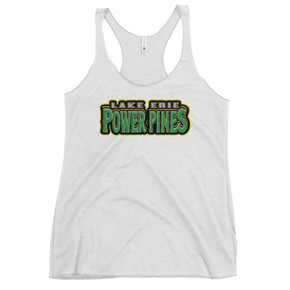 Performance | Thin Racerback Tank Top | Lake Erie Power Pines | Script Logo