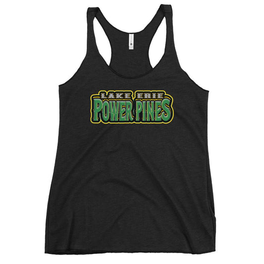 Performance | Thin Racerback Tank Top | Lake Erie Power Pines | Script Logo