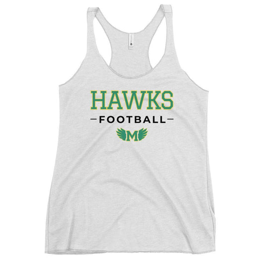 Performance | Thin Racerback Tank Top | Lake Minneola Hawks Football | Mark Logo
