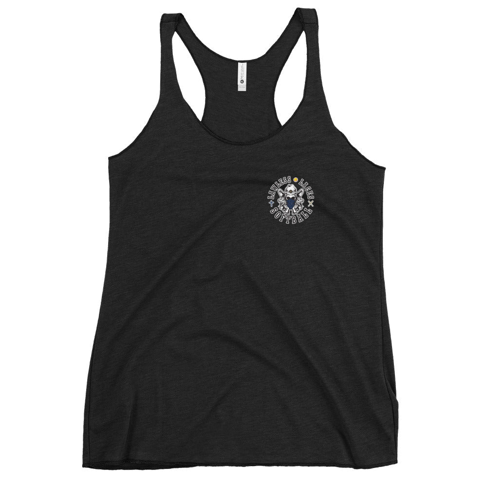 Performance | Thin Racerback Tank Top | Lawless Laces Softball | Outlined Pocket Logo