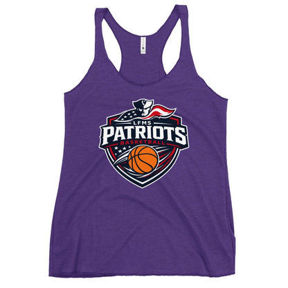 Performance | Thin Racerback Tank Top | LFMS Athletics | Patriots Basketball Logo
