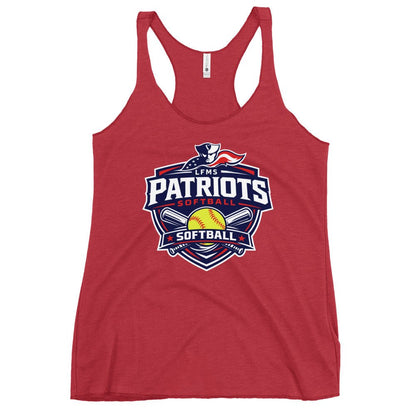 Performance | Thin Racerback Tank Top | LFMS Athletics | Patriots Softball Logo