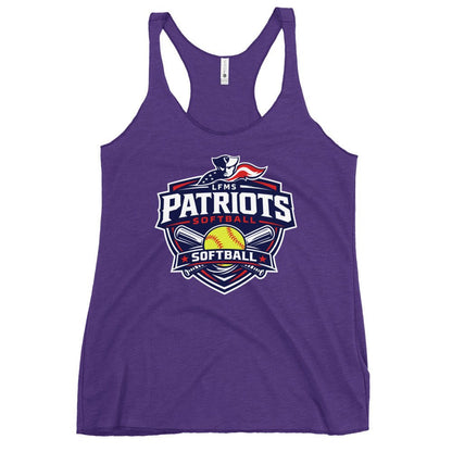 Performance | Thin Racerback Tank Top | LFMS Athletics | Patriots Softball Logo