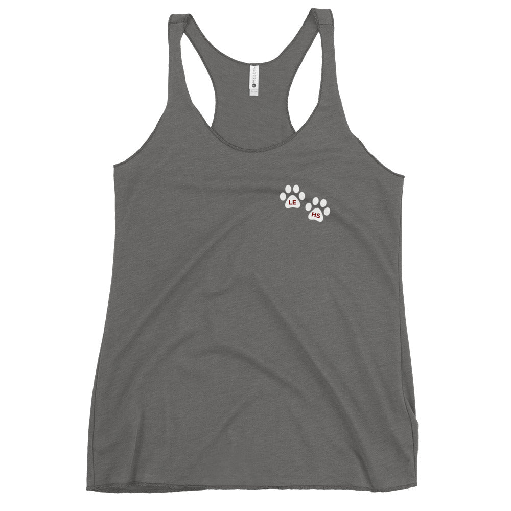 Performance | Thin Racerback Tank Top | Lynn English Cheerleading | Paws Logo
