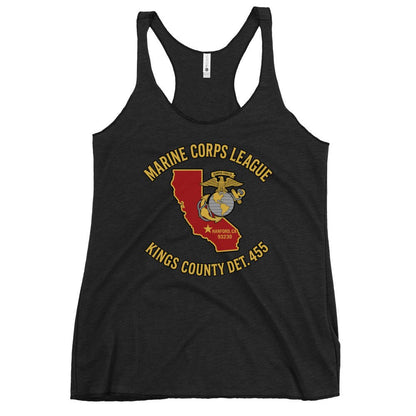 Performance | Thin Racerback Tank Top | Marine Corps League kings County Det 455 | Crest Logo
