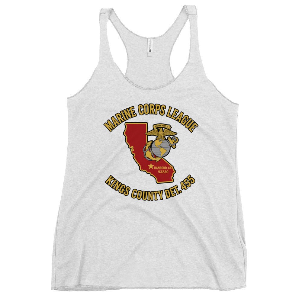 Performance | Thin Racerback Tank Top | Marine Corps League kings County Det 455 | Crest Logo