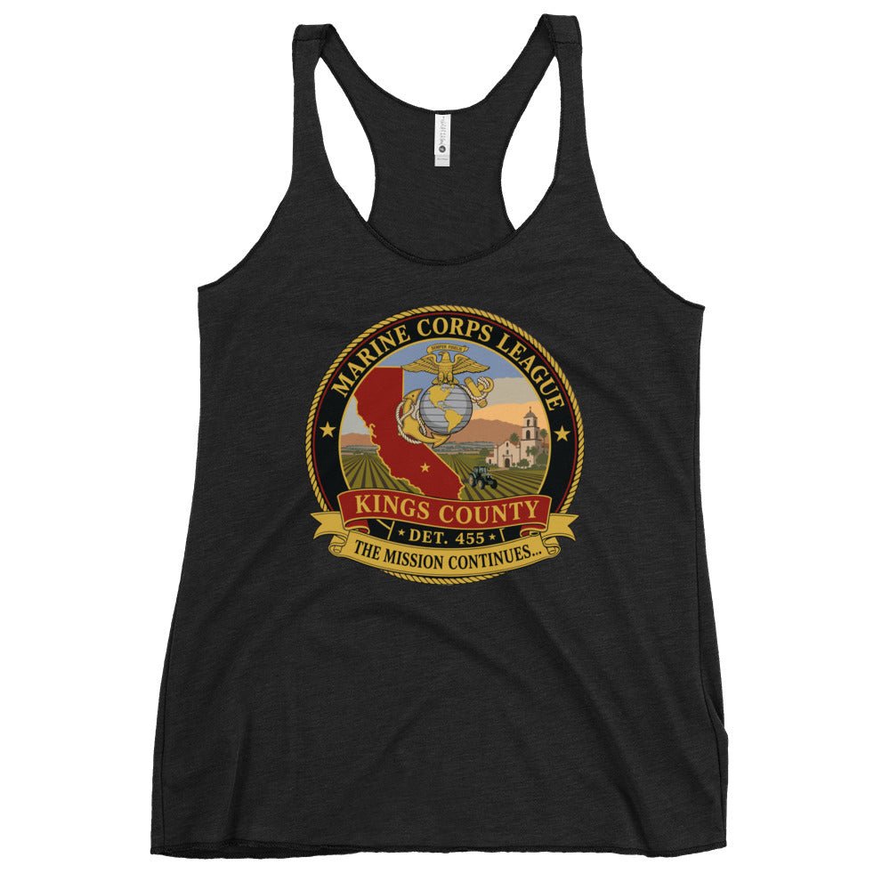 Performance | Thin Racerback Tank Top | Marine Corps League kings County Det 455 | Shield Logo