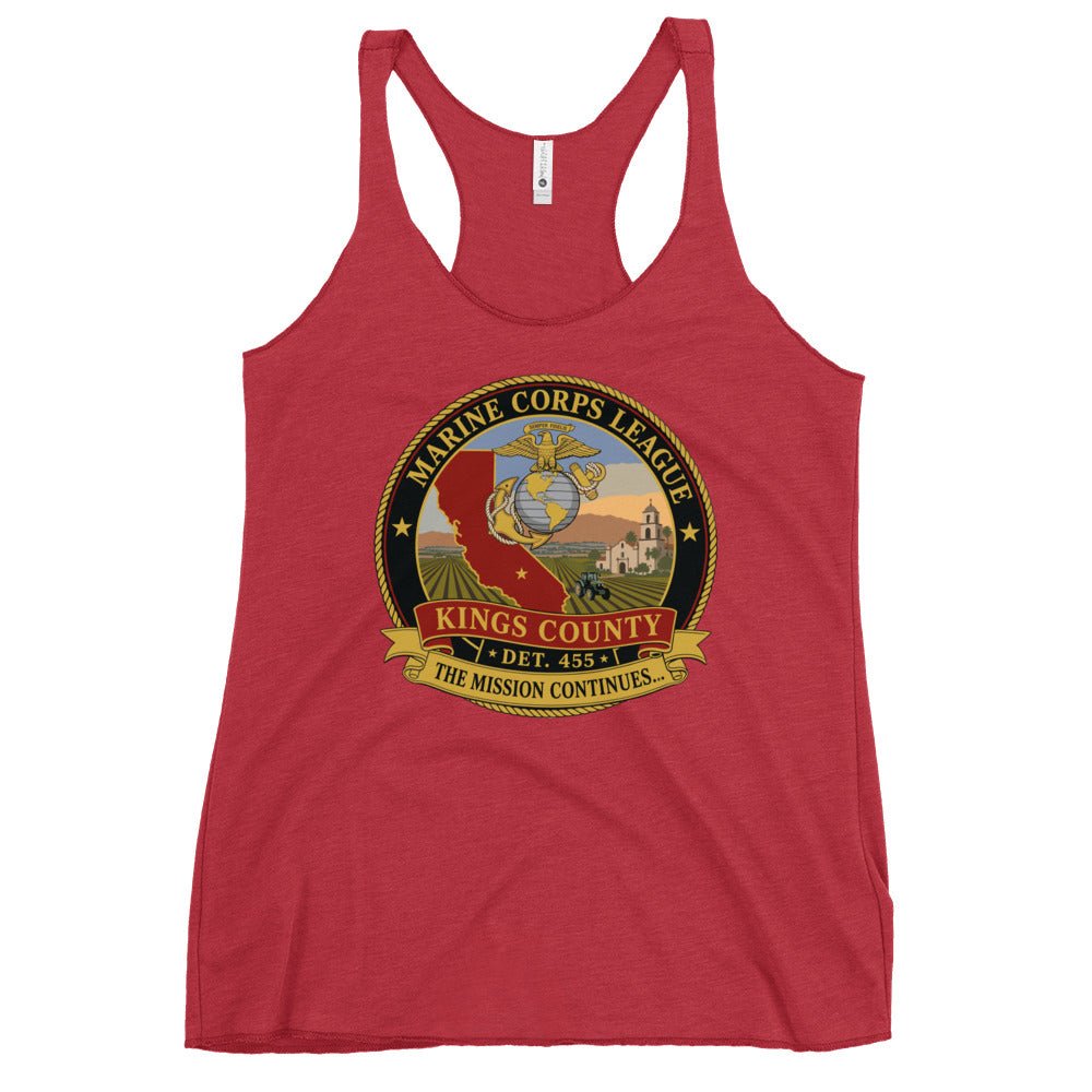 Performance | Thin Racerback Tank Top | Marine Corps League kings County Det 455 | Shield Logo