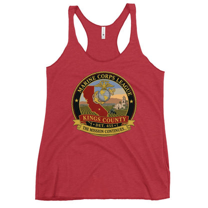 Performance | Thin Racerback Tank Top | Marine Corps League kings County Det 455 | Shield Logo