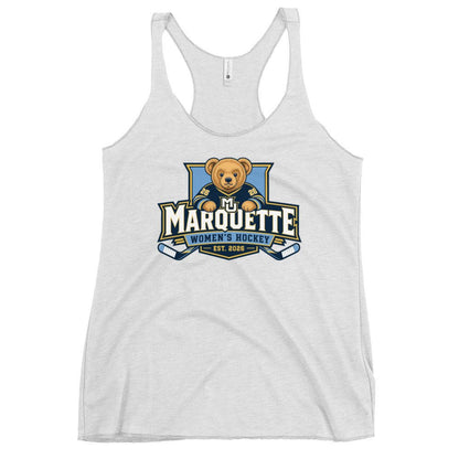 Performance | Thin Racerback Tank Top | Marquette University Women's Hockey | Bear Athletics Logo