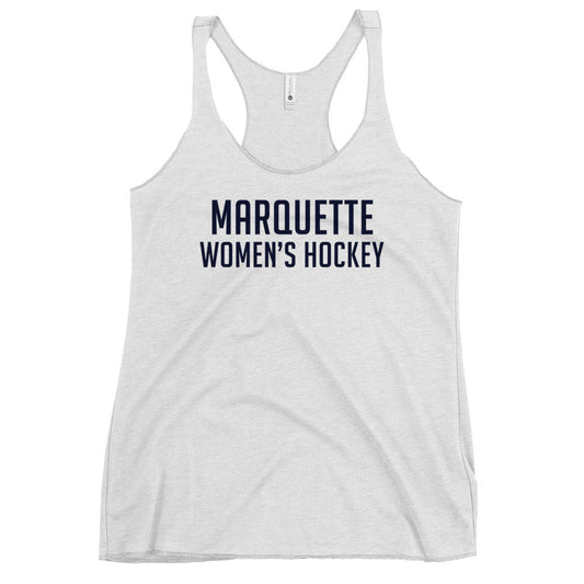 Performance | Thin Racerback Tank Top | Marquette University Women's Hockey | Collegiate Front Logo
