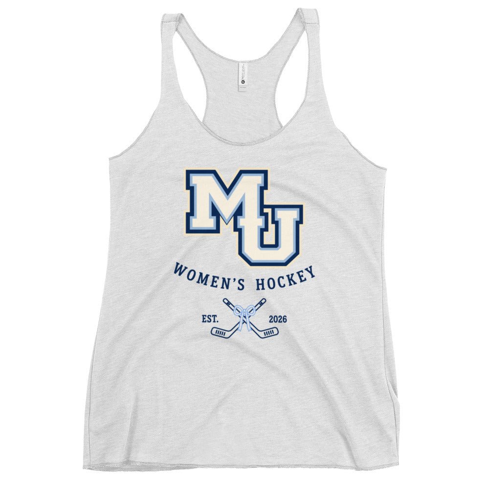 Performance | Thin Racerback Tank Top | Marquette University Women's Hockey | Crest Logo