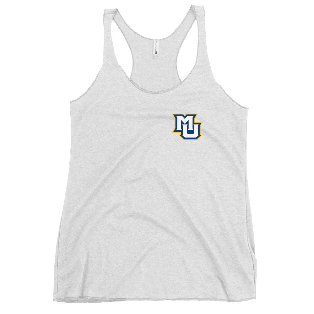 Performance | Thin Racerback Tank Top | Marquette University Women's Hockey | MU Mark Backprint Logo