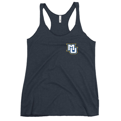 Performance | Thin Racerback Tank Top | Marquette University Women's Hockey | MU Mark Backprint Logo