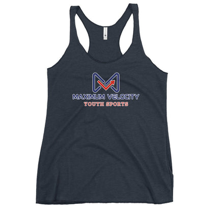 Performance | Thin Racerback Tank Top | Maximum Velocity Youth Sports | Emblem Logo
