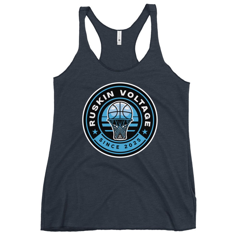 Performance | Thin Racerback Tank Top | Maximum Voltage Athletics District | Hoop Crest Logo