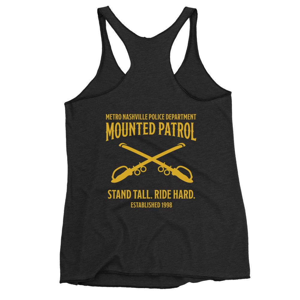 Performance | Thin Racerback Tank Top | Metro Nashville Police Department Horse Mounted Patrol | Stand Tall Logo