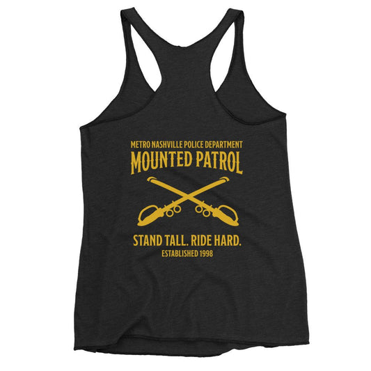 Performance | Thin Racerback Tank Top | Metro Nashville Police Department Horse Mounted Patrol | Stand Tall Logo