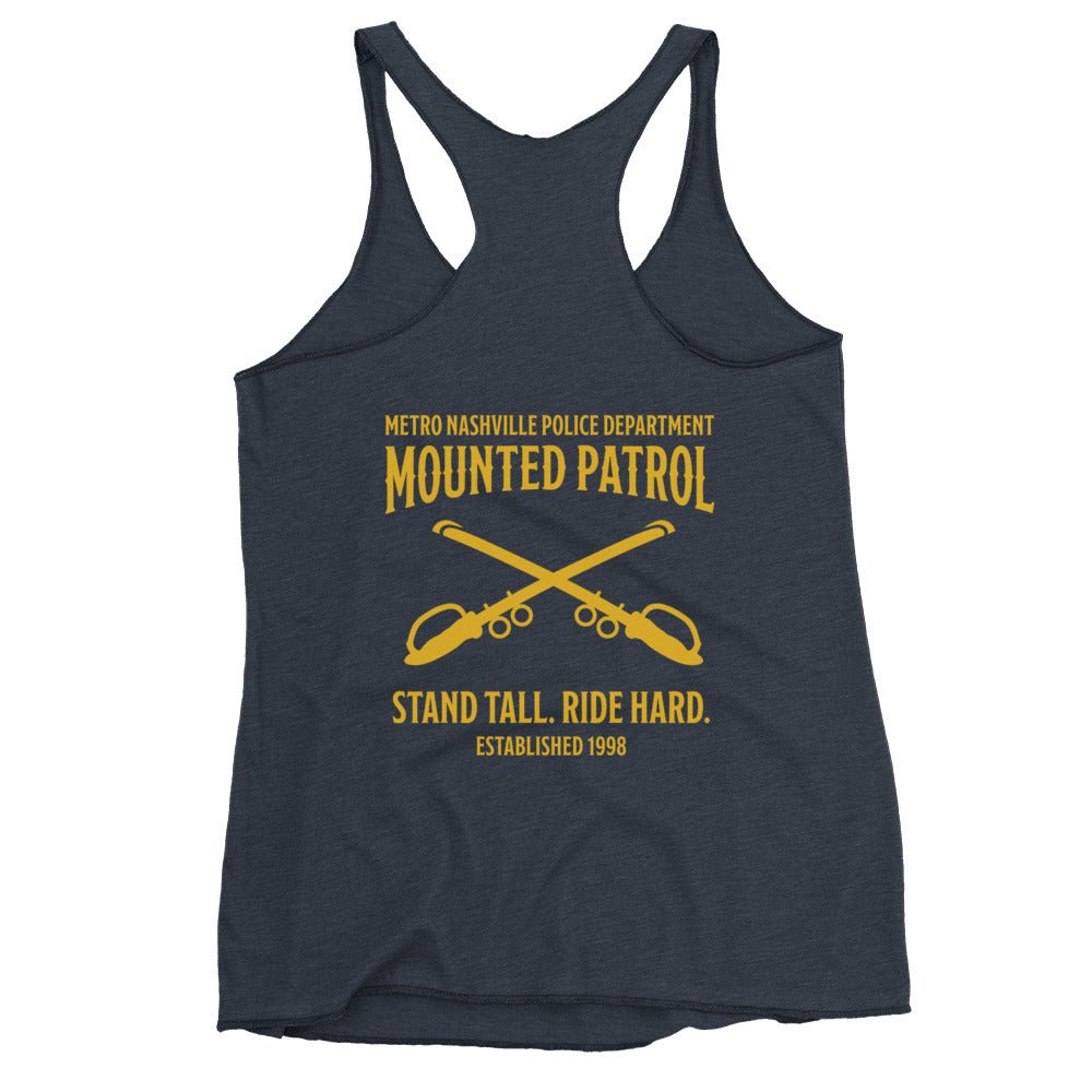 Performance | Thin Racerback Tank Top | Metro Nashville Police Department Horse Mounted Patrol | Stand Tall Logo