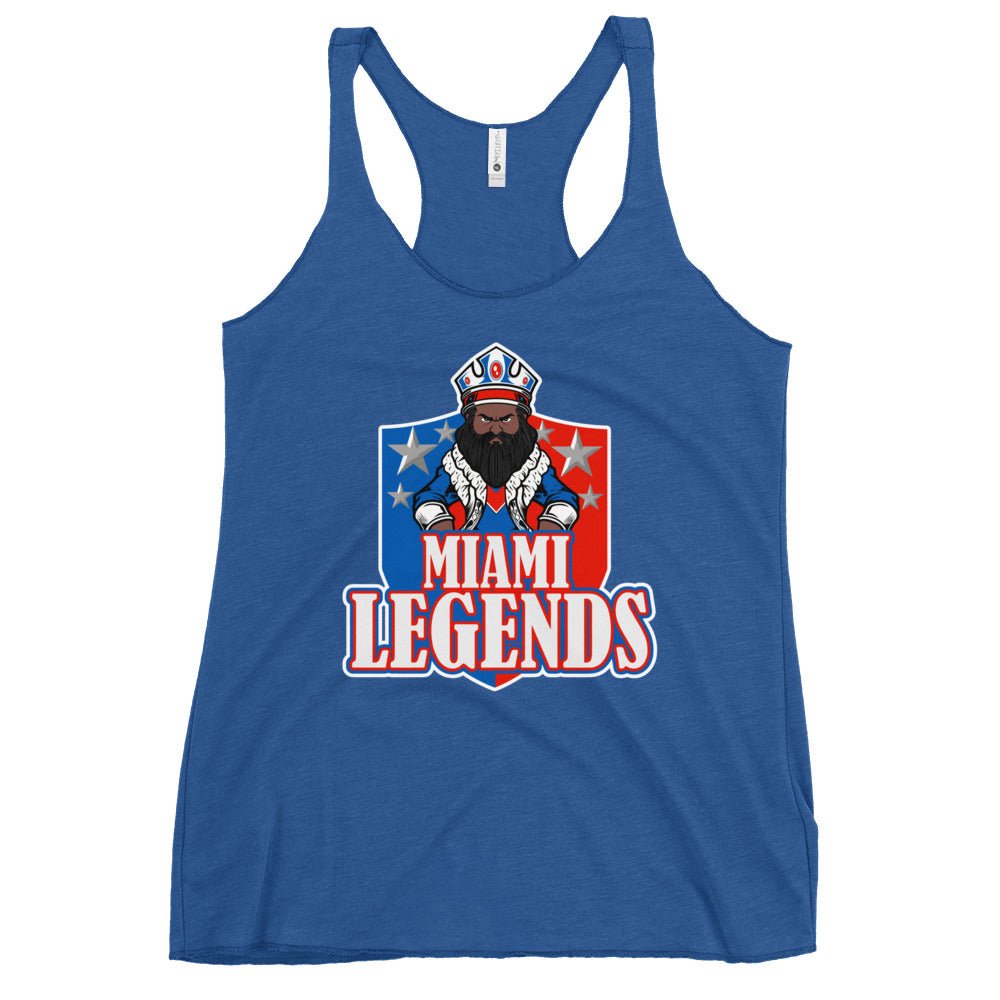 Performance | Thin Racerback Tank Top | Miami Legends Football | King Shield Logo