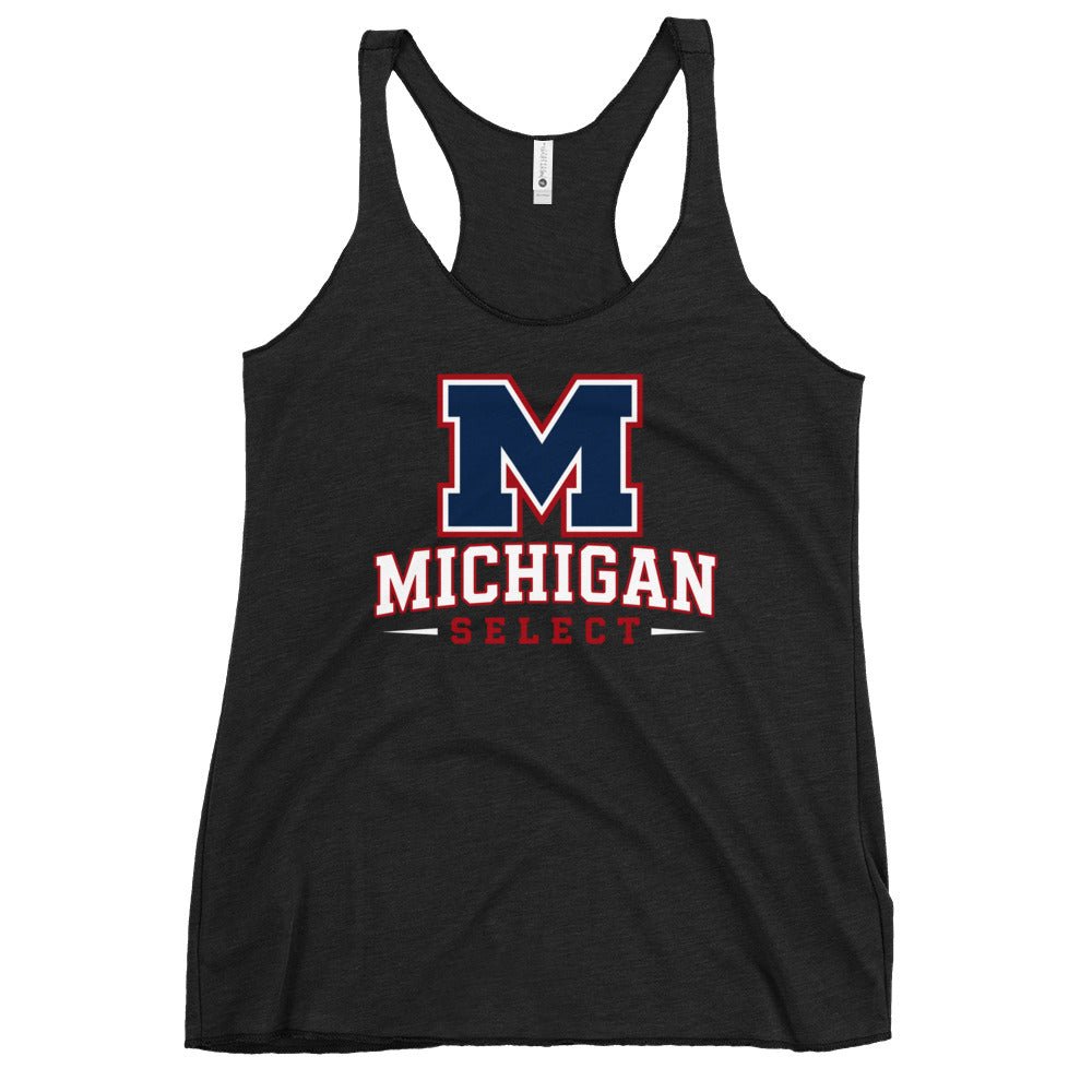 Performance | Thin Racerback Tank Top | Michigan Select Baseball | Emblem Logo