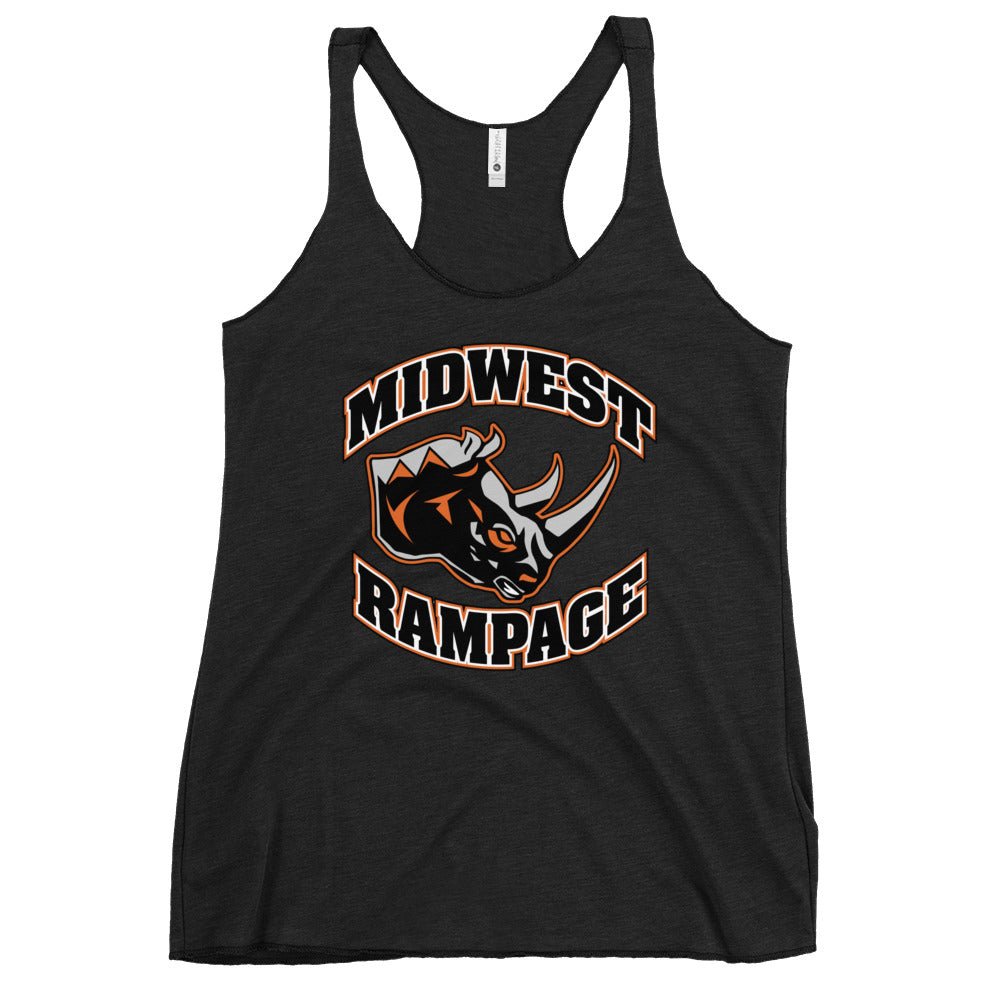 Performance | Thin Racerback Tank Top | Midwest Rampage | Crest Logo