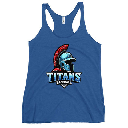 Performance | Thin Racerback Tank Top | Mighty Titans Baseball | Crest Logo