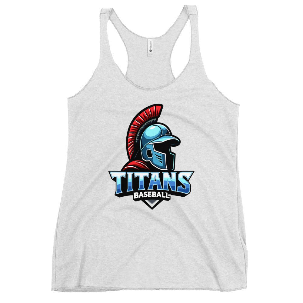 Performance | Thin Racerback Tank Top | Mighty Titans Baseball | Crest Logo