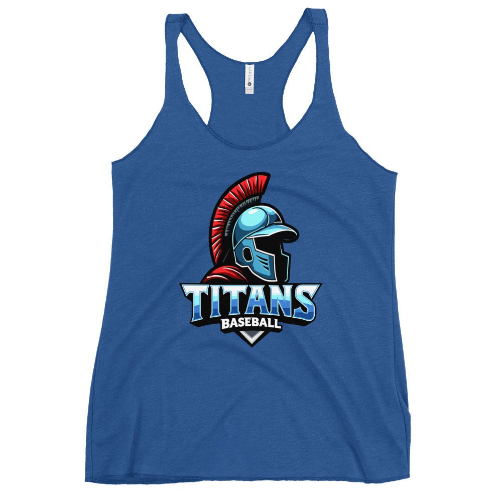 Performance | Thin Racerback Tank Top | Mighty Titans Baseball | Crest Logo