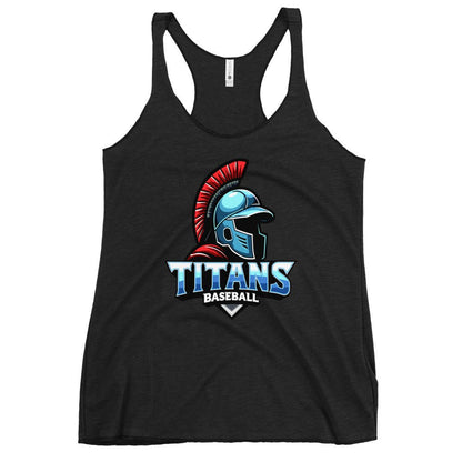 Performance | Thin Racerback Tank Top | Mighty Titans Baseball | Crest Logo