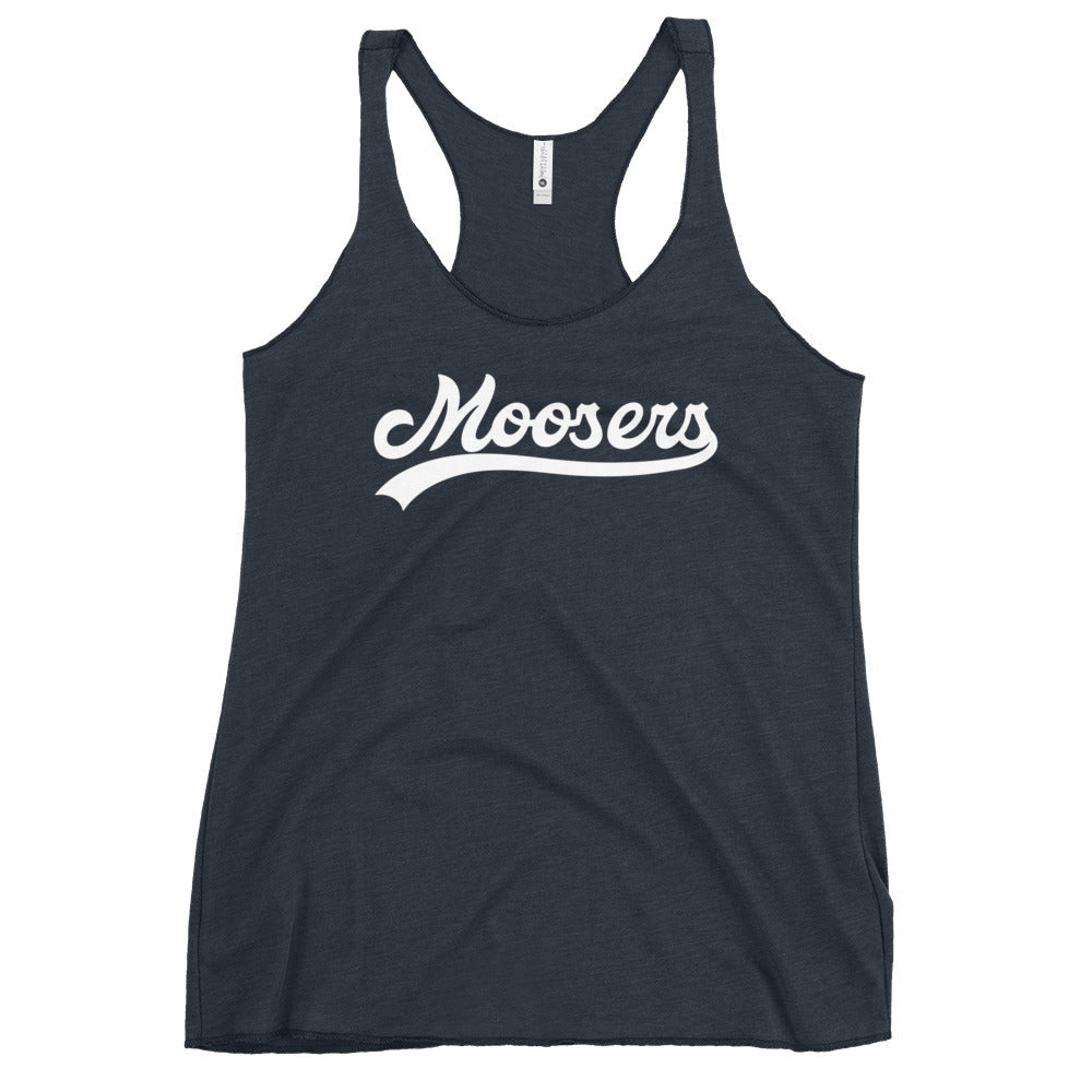 Performance | Thin Racerback Tank Top | Moosers | Athletic Script Logo
