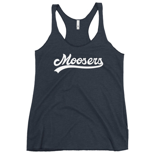 Performance | Thin Racerback Tank Top | Moosers | Athletic Script Logo