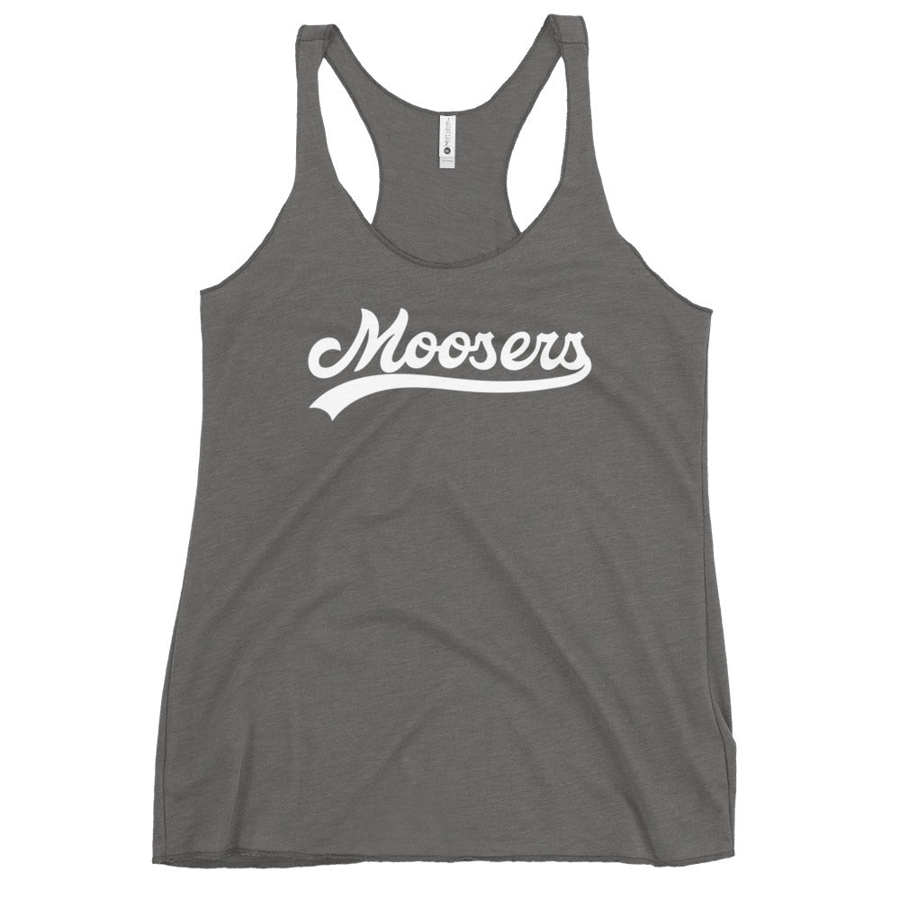 Performance | Thin Racerback Tank Top | Moosers | Athletic Script Logo