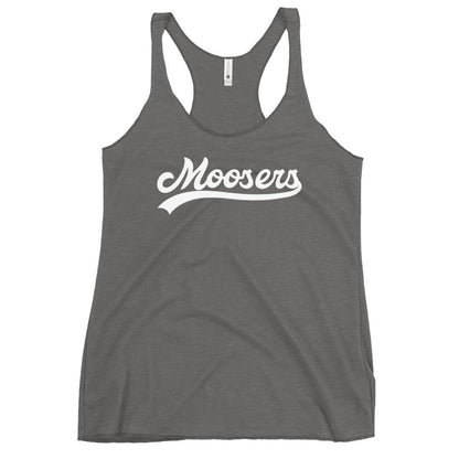 Performance | Thin Racerback Tank Top | Moosers | Athletic Script Logo