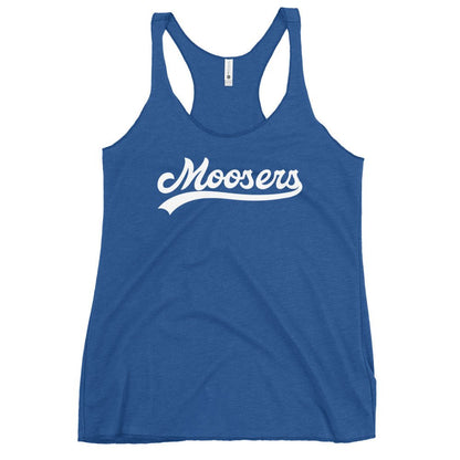 Performance | Thin Racerback Tank Top | Moosers | Athletic Script Logo