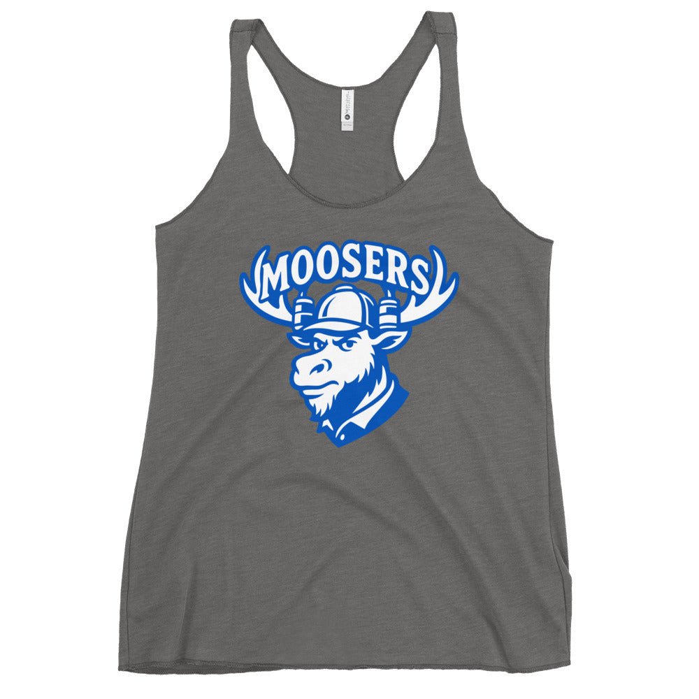 Performance | Thin Racerback Tank Top | Moosers | Mascot Logo