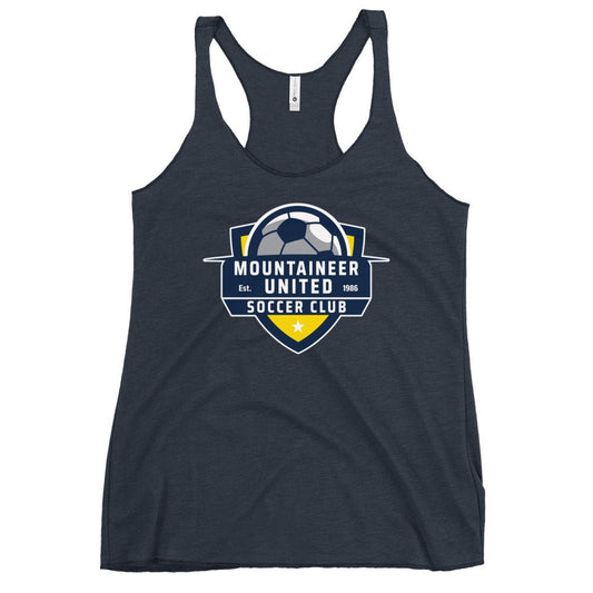 Performance | Thin Racerback Tank Top | Mountaineer United Soccer Club | Alpine Crest Logo