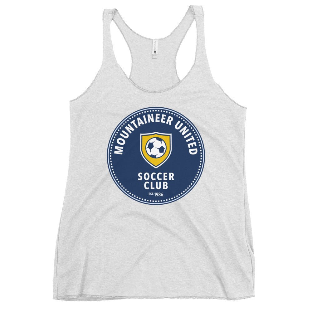 Performance | Thin Racerback Tank Top | Mountaineer United Soccer Club | Badge Logo