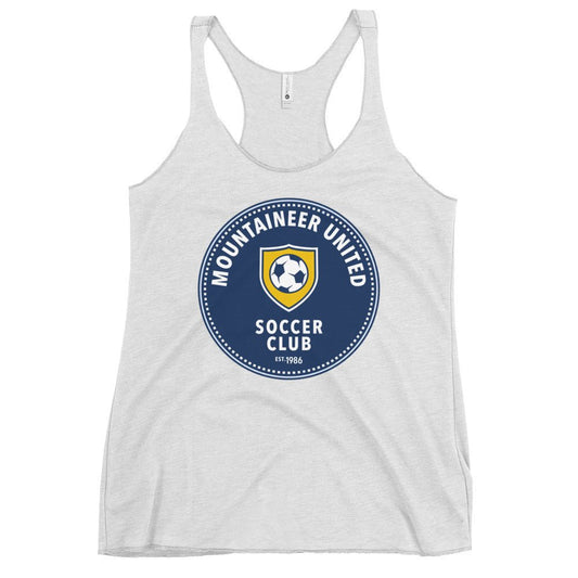 Performance | Thin Racerback Tank Top | Mountaineer United Soccer Club | Badge Logo