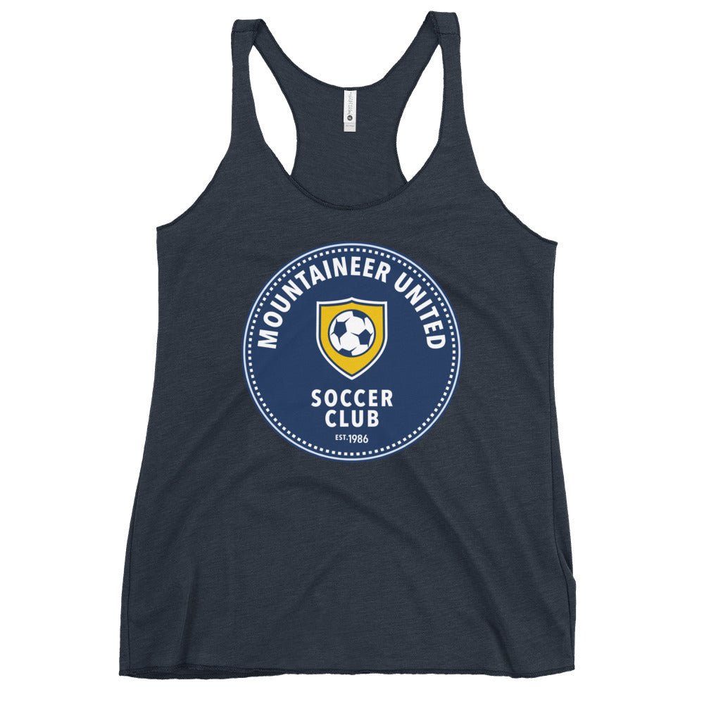 Performance | Thin Racerback Tank Top | Mountaineer United Soccer Club | Badge Logo